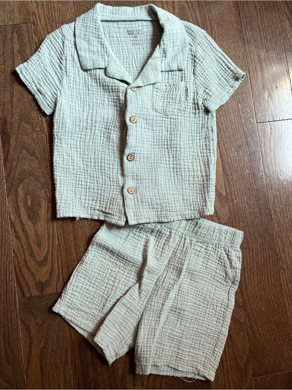 Badgley mischka cotton gauzy matching set boys size 4t